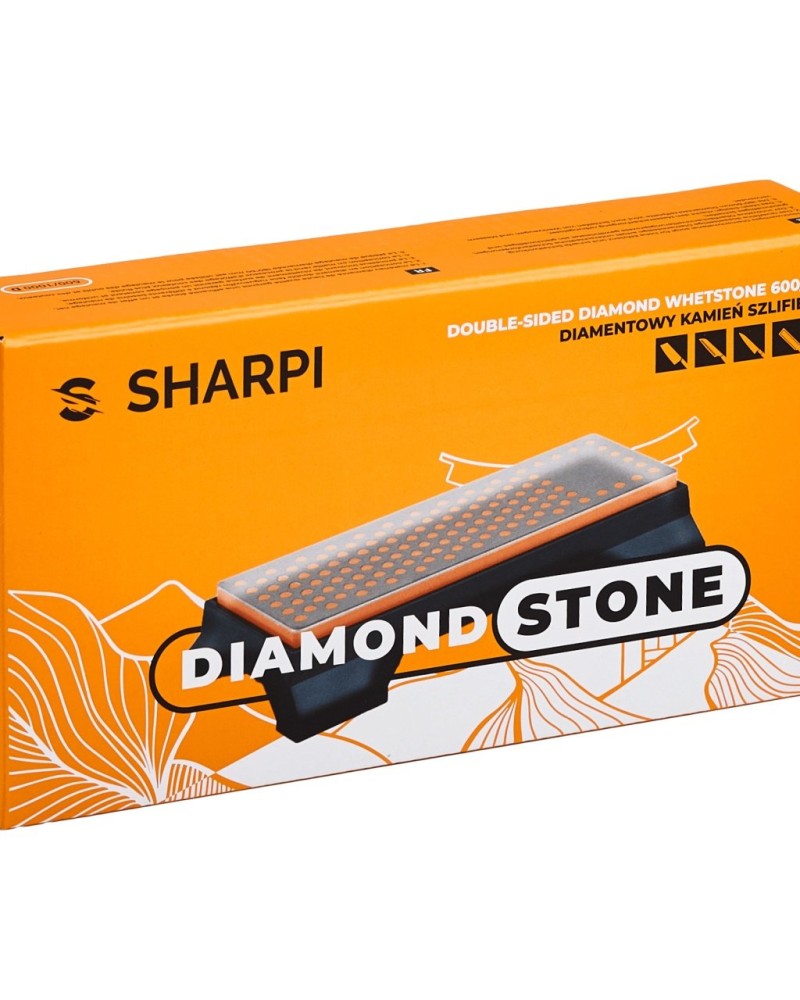Ascutitor diamantat pentru cutite SHARPI, 2 granulatii ascutire 600/1000, grosiera si fina