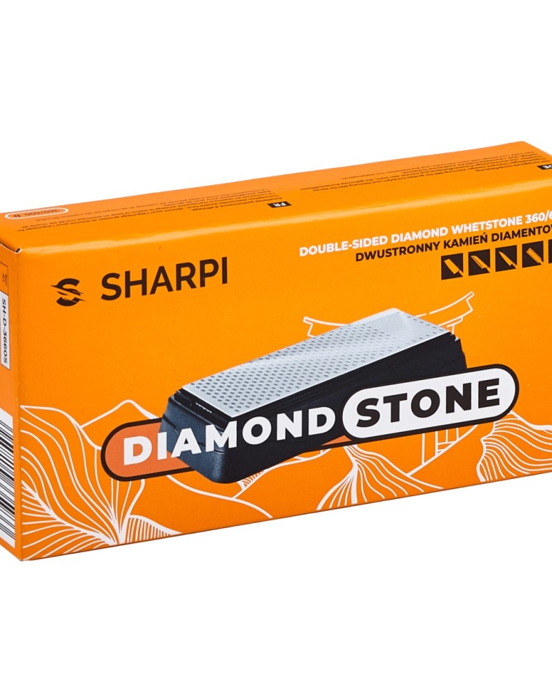 Ascutitor manual pentru cutite diamantat SHARPI, 2 granulatii 360/600, baza antialunecare