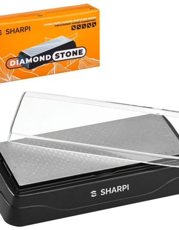 Ascutitor manual pentru cutite diamantat SHARPI, 2 granulatii 360/600, baza antialunecare