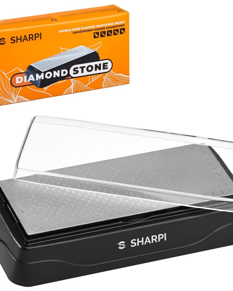Ascutitor manual pentru cutite diamantat SHARPI, 2 granulatii 360/600, baza antialunecare