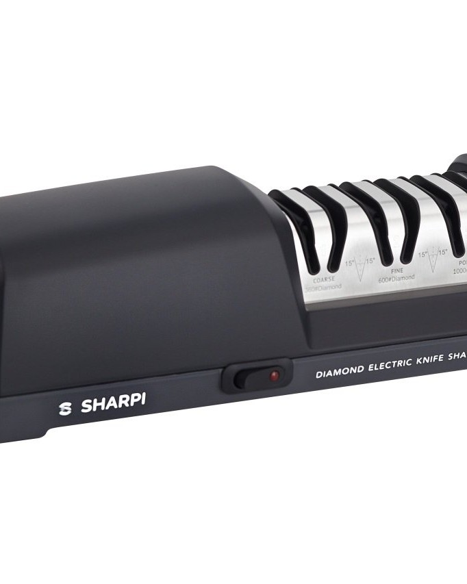 Dispozitiv electric de ascutit cutite cu diamant SHARPI, unghi fix 15 grade, 3 granulatii de ascutire 360/600/1000