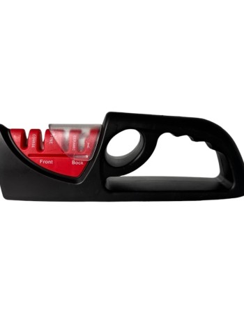 Dispozitiv pentru ascutit cu 4 orificii, grosier, fin, ceramic si orificiu pentru ascutit foarfeci