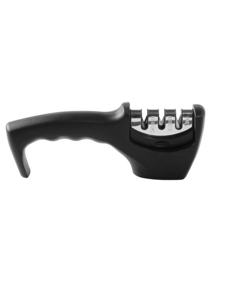 Dispozitiv pentru ascutit cutite, maner antialunecare, Negru