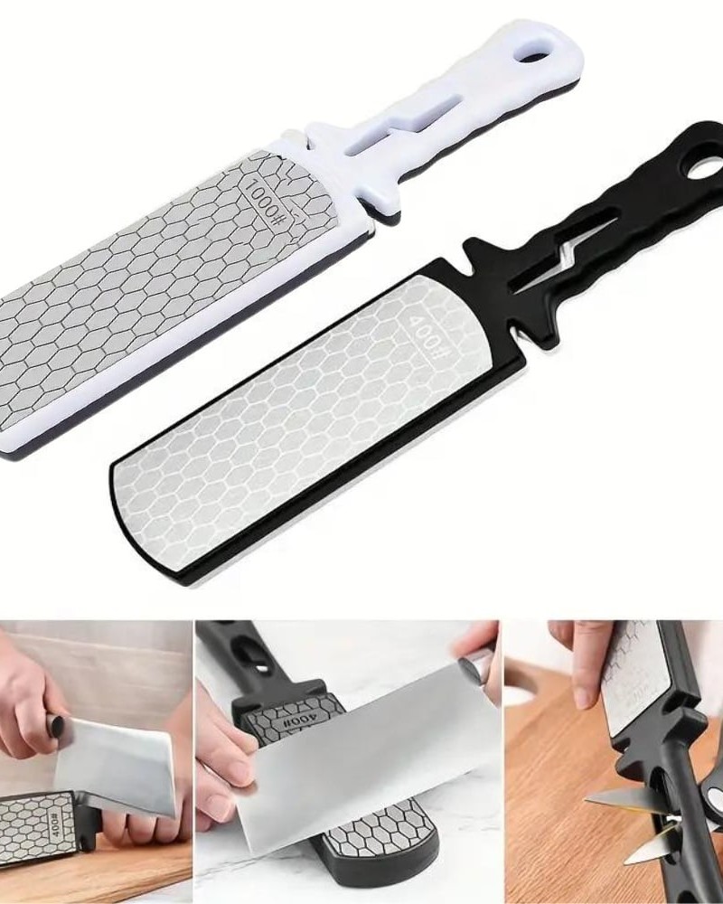Dispozitiv pentru ascutit cutite si foarfece de bucatarie, 5in1, 2 granulatii 400/1000