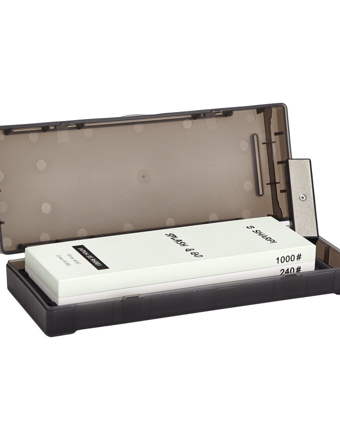 Piatra pentru ascutit Spash&Go SHARPI, 2 granulatii 240/1000, diamant pentru rectificare piatra inclus