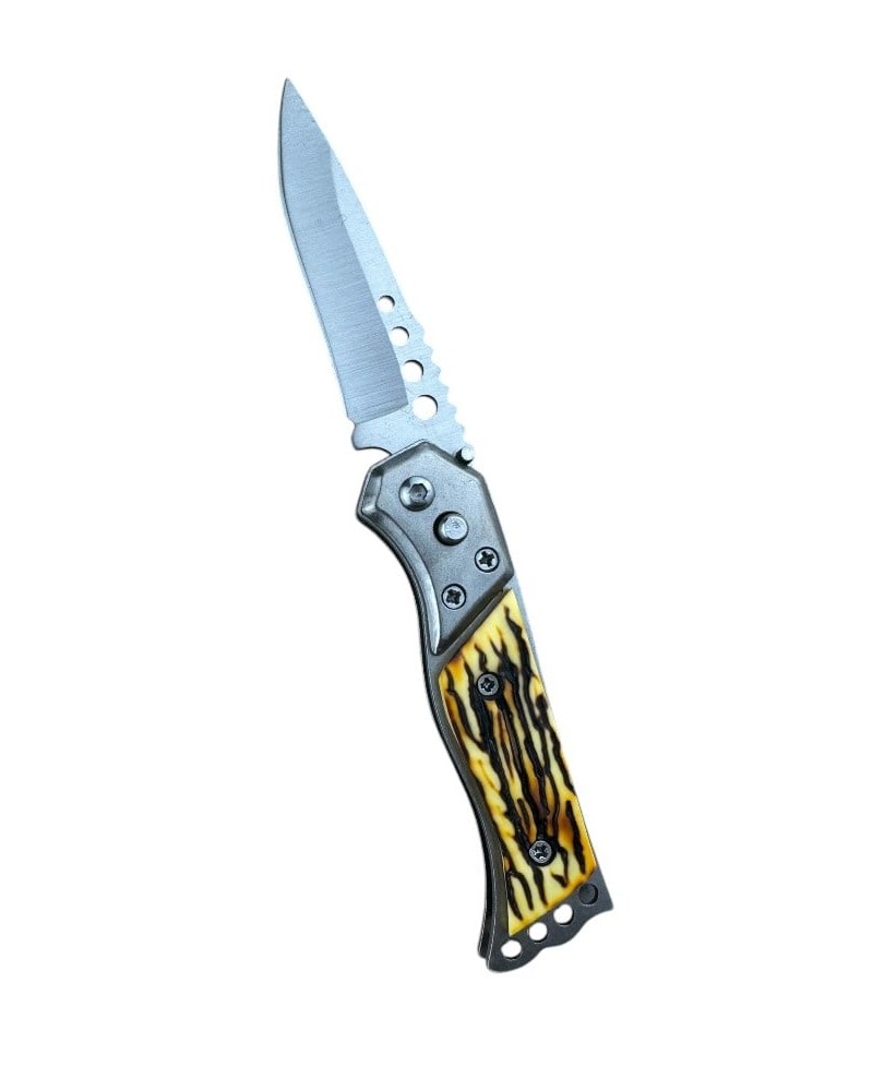 Briceag cu deschidere automata MiniBlaze KS02, lama otel carbon 6.7 cm, sistem de blocare Button Lock