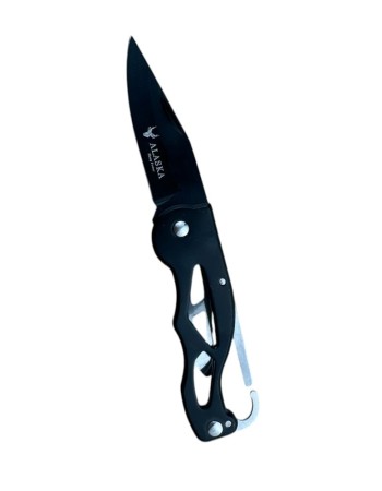 Briceag manual Alaska Black, lama otel carbon 6.5 cm, sistem blocare Lock Back