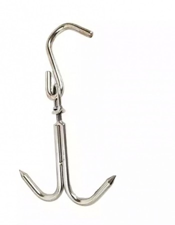 Carlig macelarie cu 2 capete pentru agatat carne, 24 cm