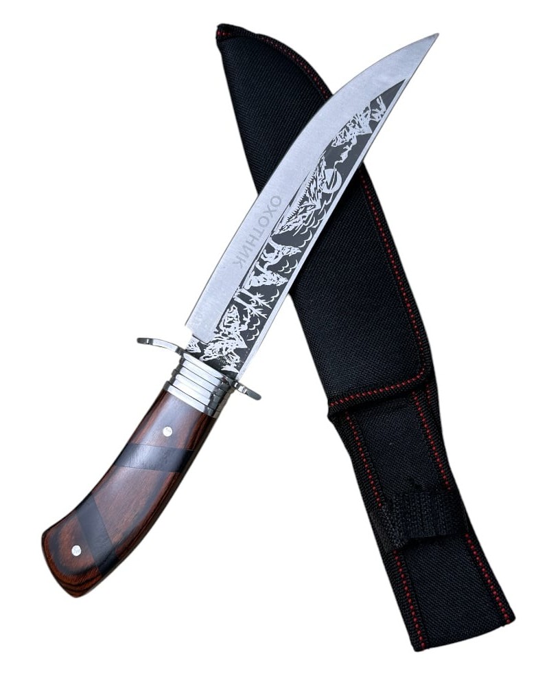 Cutit drumetie KAVI ONE XF116-1, lama otel carbon 19 cm fixa, teaca de protectie inclusa