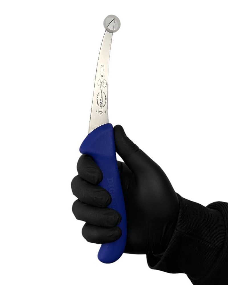 Cutit F.DICK profesional, pentru dezosat, lama curbata 13cm, semi-flexibila, 8.2982.13