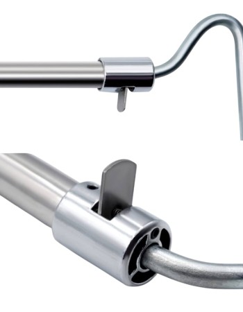 Lasou metalic autoblocant pentru animale, 60 cm, otel inox