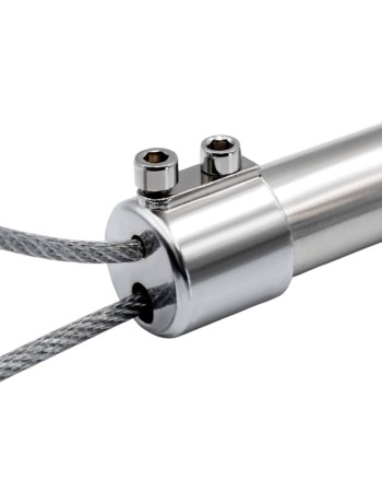 Lasou metalic autoblocant pentru animale, 60 cm, otel inox