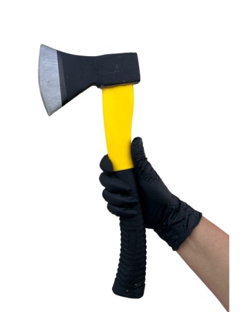 Topor din otel cu maner din cauciuc, 36 cm