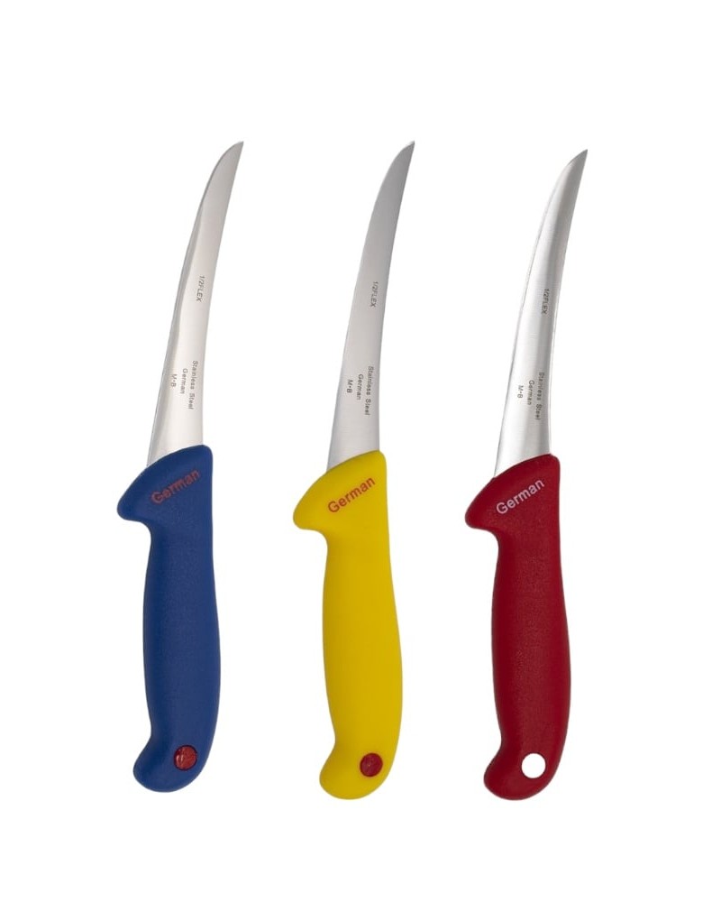 Set 3 cutite pentru macelarie Germany Steel, 28 cm, maner din plastic dur